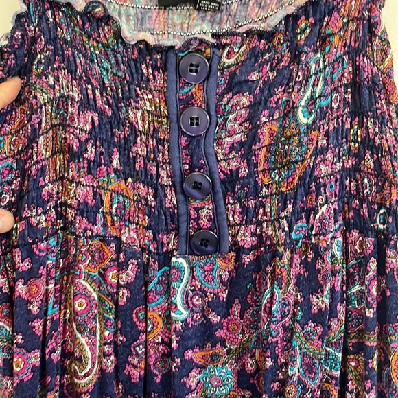 Aqua paisley dress - Picture 2 of 10